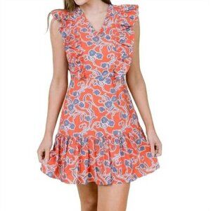 LAROQUE dolly dress in patriotic paisley Womens M Medium